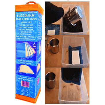 Non-Drip Water Traps versatile water absorbent pads with protective stay-dry face.